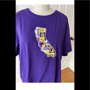 Fanatics Los Angeles Lakers LeBron James Short sleeve shirt NBA Kobe NEW…